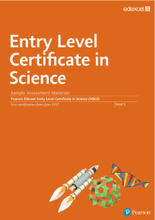 Sample Assessment Materials Entry Level Certificate in Science